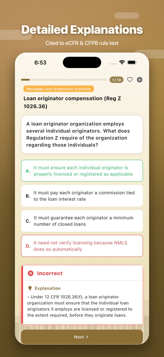 NMLS Exam Prep: MLO screenshot 3