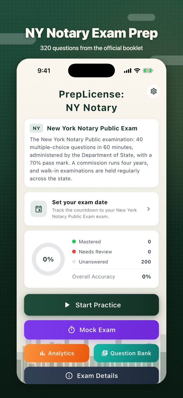 PrepLicense: NY Notary screenshot 1