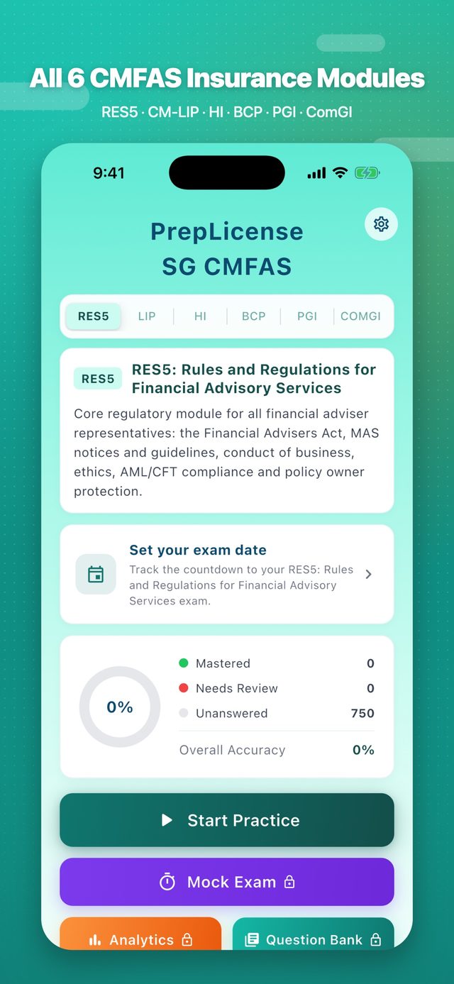 PrepLicense: SG CMFAS screenshot 1