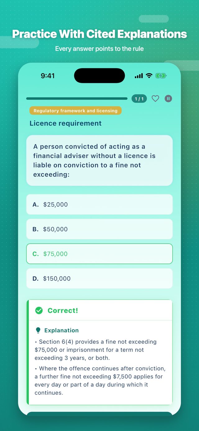 PrepLicense: SG CMFAS screenshot 2