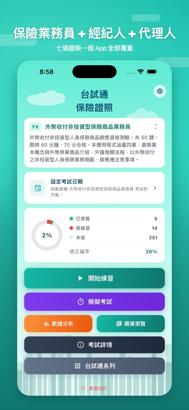 台試通：保險證照 screenshot 1